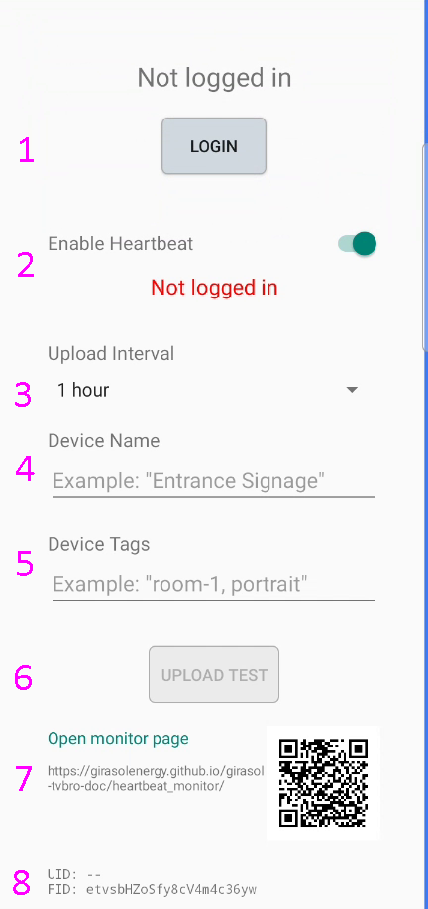 リモート監視機能の設定画面