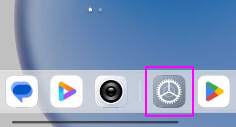 Androidの設定ボタン