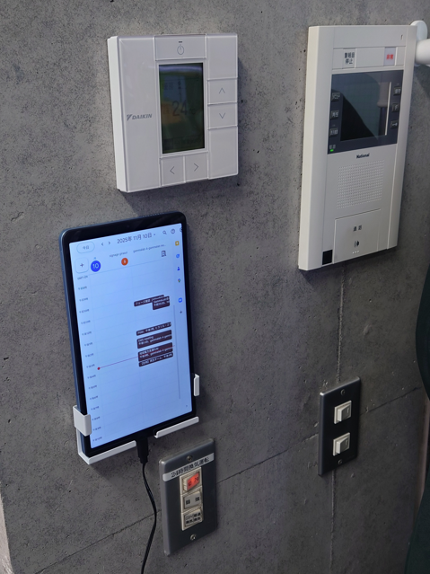 設置されたタブレットの写真